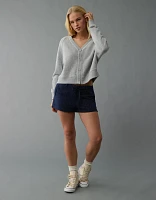 Mini short à taille basse extensible AE