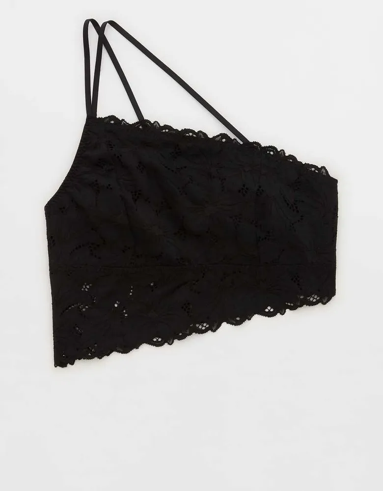 Tease Wilhelmina Geometric Lace Cold Shoulder Bralette W-ruffled Tap P –  Eve's Body Shop