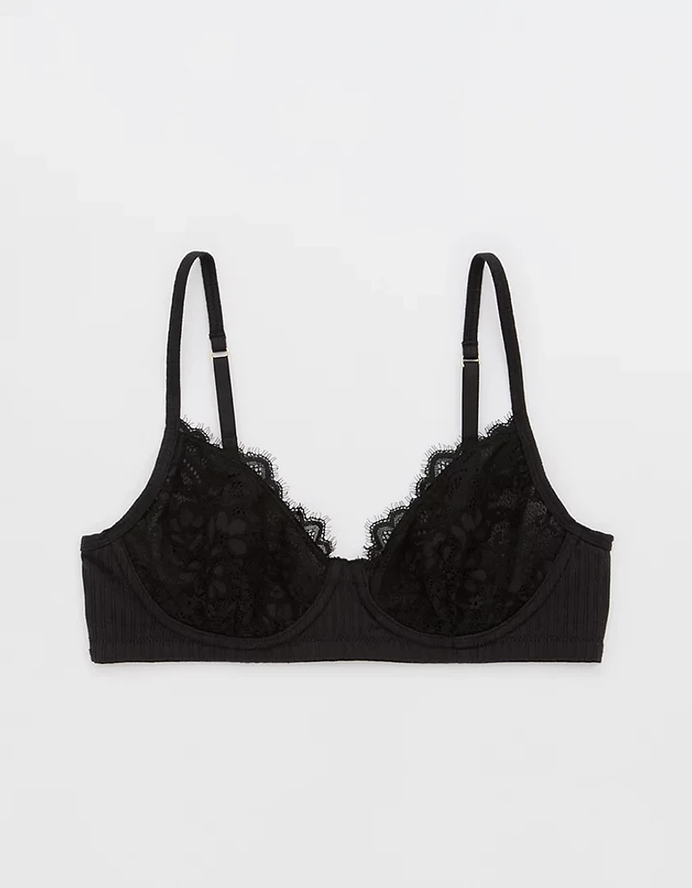 Show Off Enchanted Lace Rib Wireless Bralette