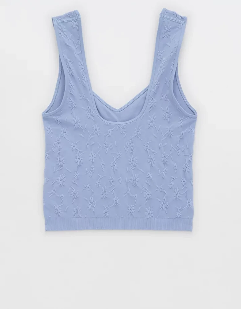 Superchill Seamless Floral Jacquard Bra Top