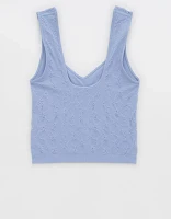 Superchill Seamless Floral Jacquard Bra Top