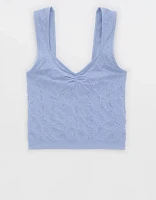 Superchill Seamless Floral Jacquard Bra Top