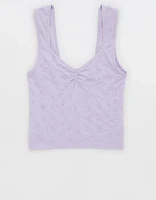 Superchill Seamless Floral Jacquard Bra Top