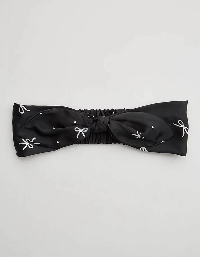 Aerie Satin Bow Headband