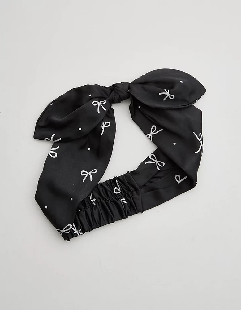 Aerie Satin Bow Headband