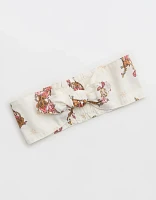 Aerie Cindy Lou Flannel Bow Headband