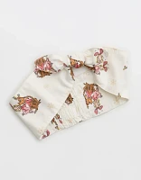 Aerie Cindy Lou Flannel Bow Headband