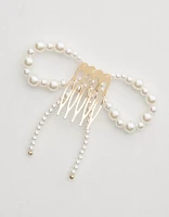 Aerie Pearl Bow Pin