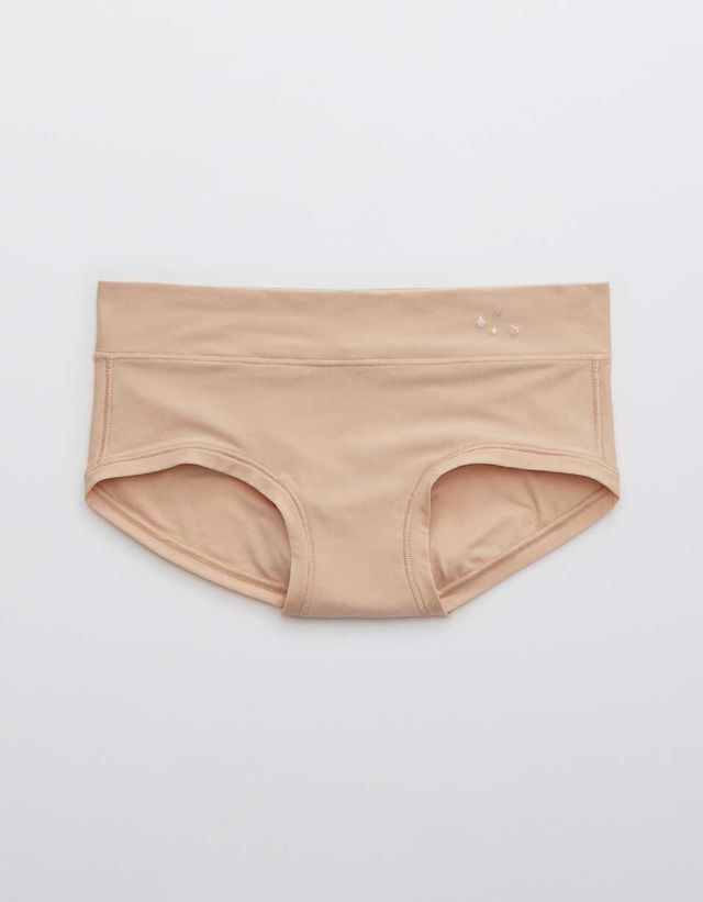 Aerie Eyelash Lace High Waisted Boybrief Underwear In Natural