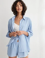 Aerie Seersucker PJ-To-Party Shirt