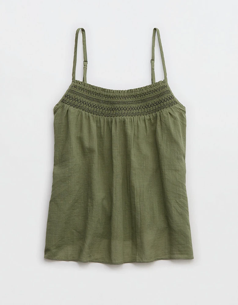 Aerie Smocked Swing Tank Top