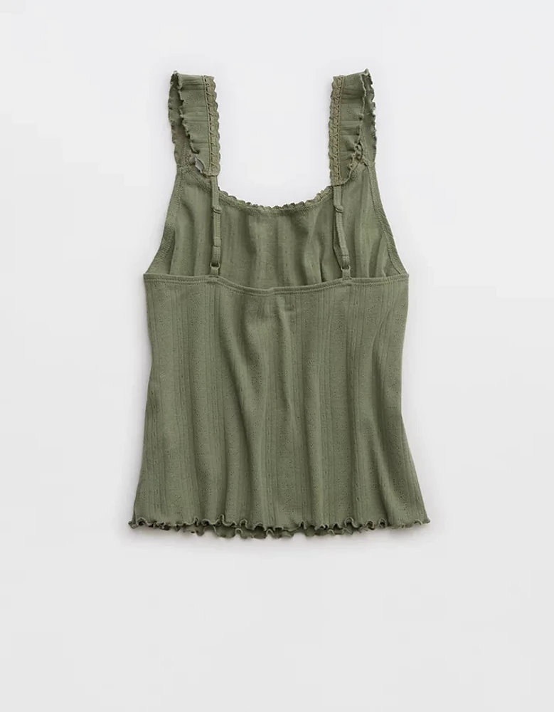 Aerie Off-Duty Pointelle Tank Top