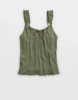 Aerie Off-Duty Pointelle Tank Top