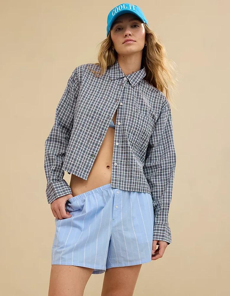 Aerie Off-Duty Seersucker Pajama Shirt