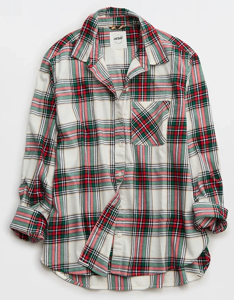 Aerie Off-Duty Flannel Pajama Shirt