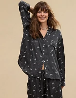 Aerie Off-Duty Satin Shirt