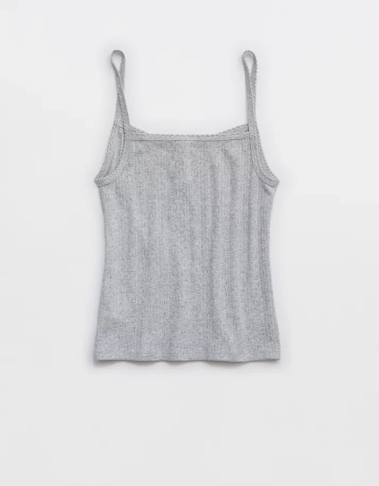 Aerie Off-Duty Pointelle Tank Top