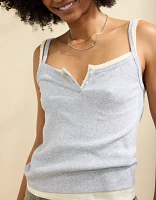 Aerie Off-Duty Pointelle Tank Top