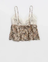 Aerie Off-Duty Satin Flirty Tank