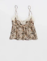 Aerie Off-Duty Satin Flirty Tank