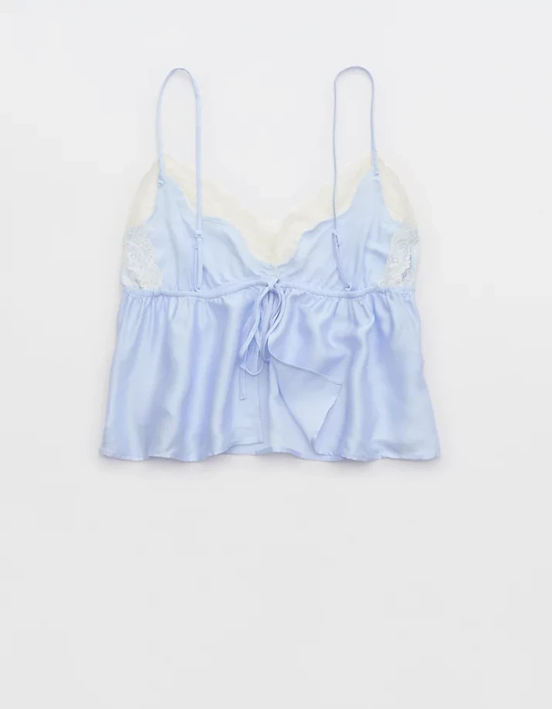 Aerie Off-Duty Satin Flirty Tank