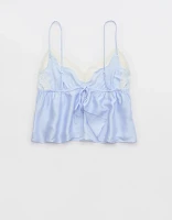 Aerie Off-Duty Satin Flirty Tank