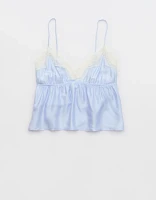 Aerie Off-Duty Satin Flirty Tank