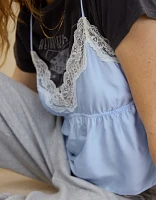 Aerie Off-Duty Satin Flirty Tank