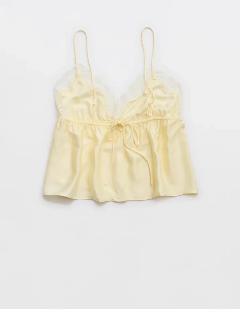 Aerie Off-Duty Satin Flirty Tank