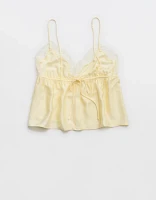 Aerie Off-Duty Satin Flirty Tank