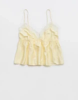 Aerie Off-Duty Satin Flirty Tank