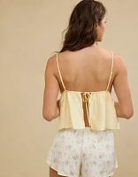 Aerie Off-Duty Satin Flirty Tank
