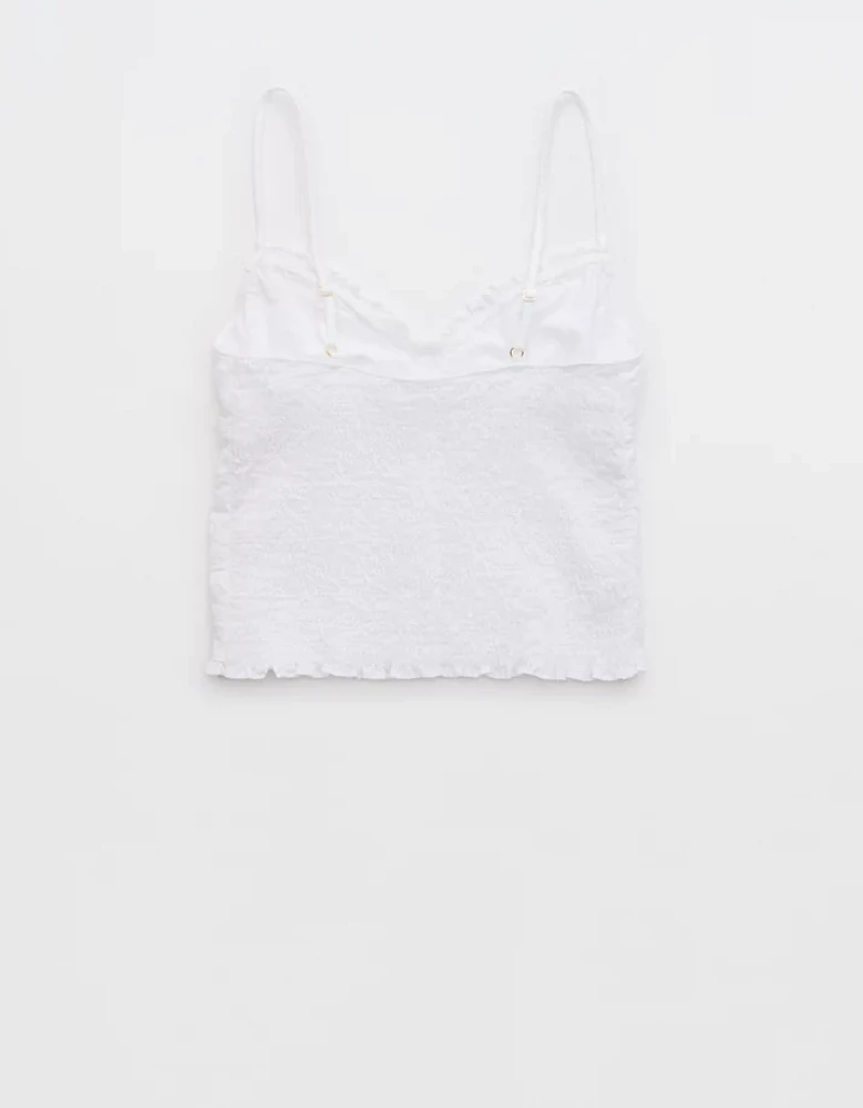 Aerie Off-Duty Embroidered Cotton Tank Top