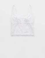 Aerie Off-Duty Embroidered Cotton Tank Top