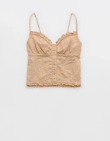 Aerie Off-Duty Embroidered Cotton Tank Top