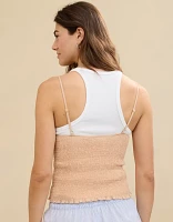 Aerie Off-Duty Embroidered Cotton Tank Top