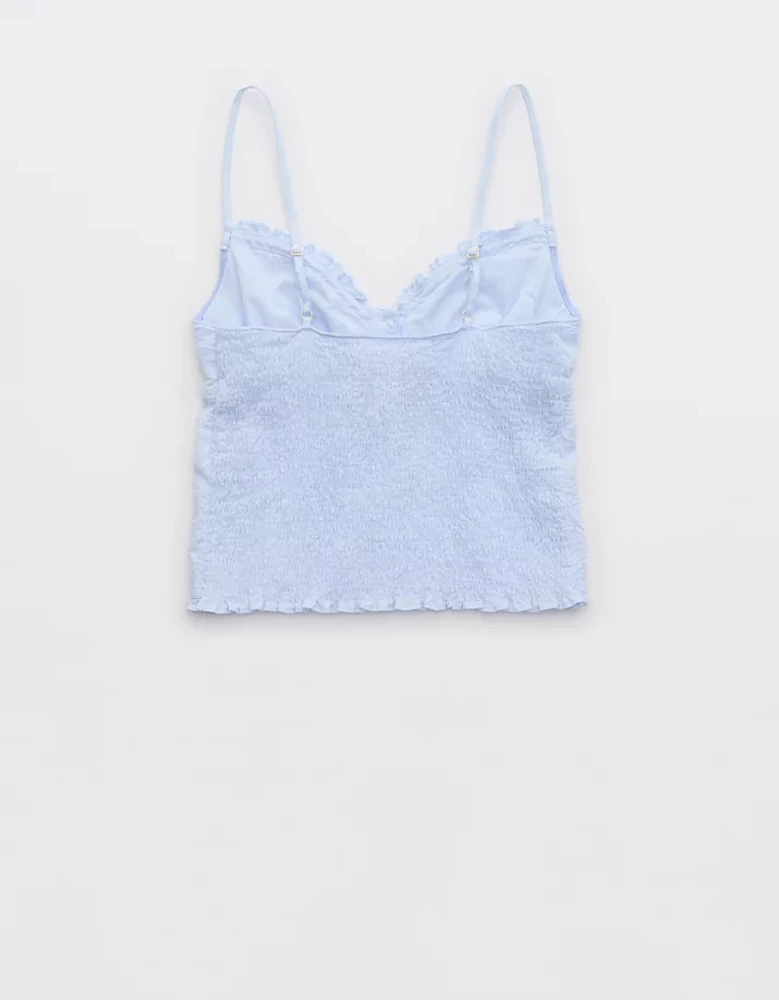 Aerie Off-Duty Embroidered Cotton Tank Top