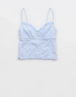 Aerie Off-Duty Embroidered Cotton Tank Top