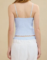 Aerie Off-Duty Embroidered Cotton Tank Top