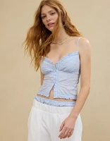 Aerie Off-Duty Embroidered Cotton Tank Top