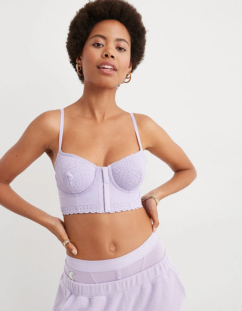 Show Off Cozy Rib Unlined Corset Bra