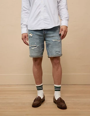 AE 9" AirFlex+ Patched Denim Short