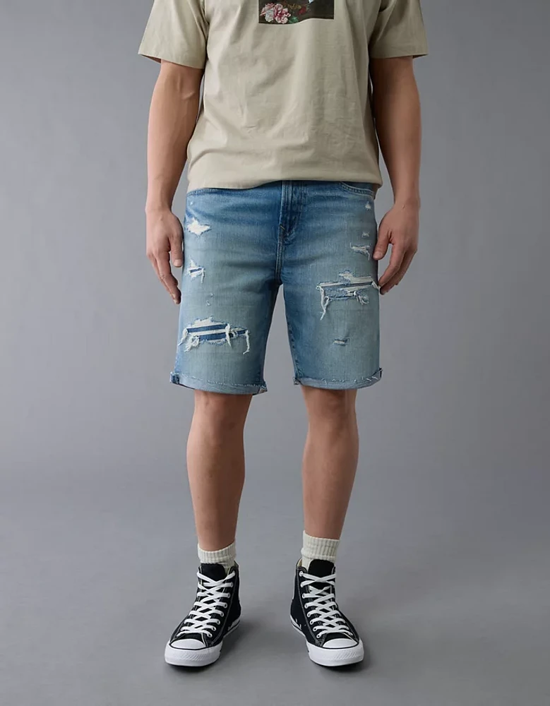Short en denim rapiécé fibres AirFlex+ +TENCEL™ de 9 po AE