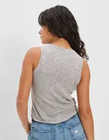 AE Plush High Neck Tank Top