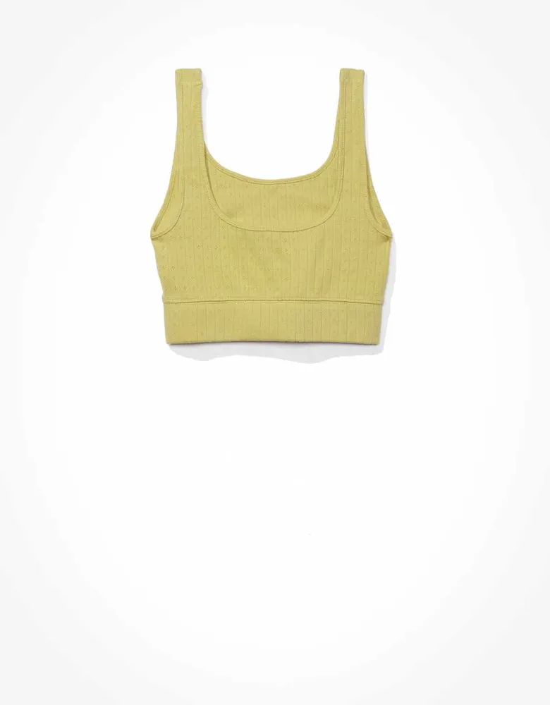 AE Super Cropped Pointelle Tank Top