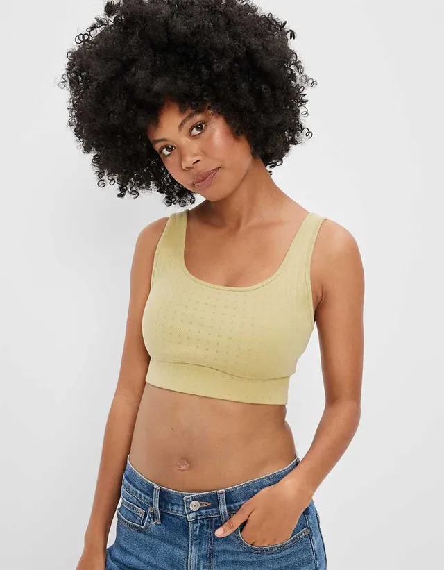 AE Super Cropped Pointelle Tank Top