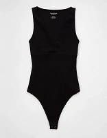 AE Main Squeeze Wrap Front V-Neck Bodysuit