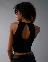 AE Keyhole Back High Neck Tank Top