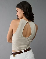 AE Keyhole Back High Neck Tank Top