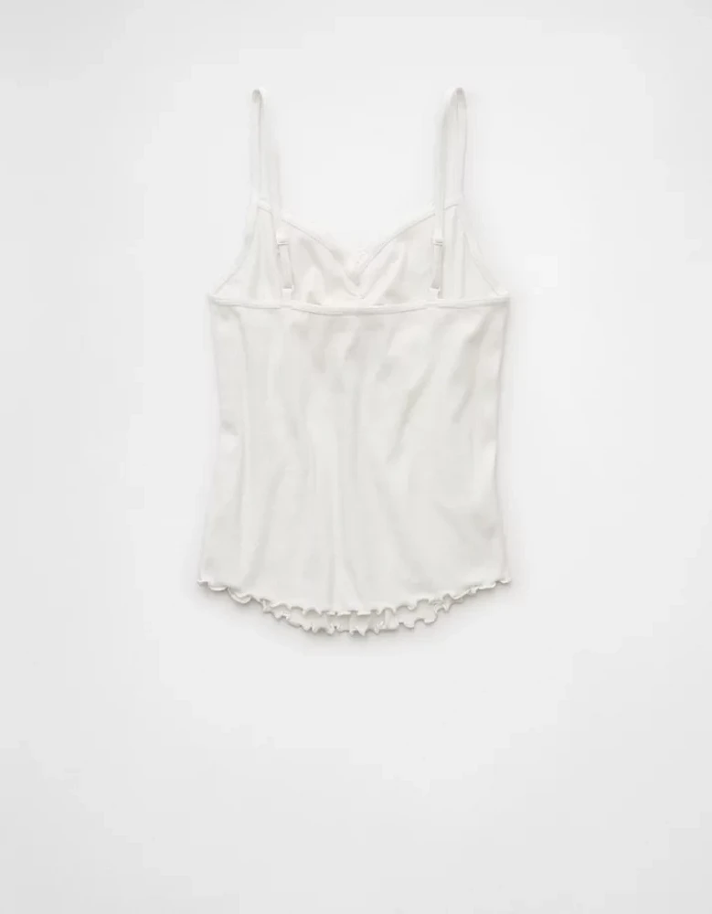 Camisole en dentelle froncée à l’avant AE